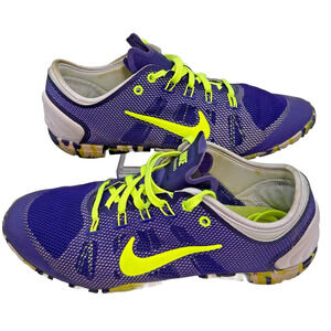 Nike Free Cross Bionic Sneakers Womens 8.5 Purple Camo Running Training Shoes